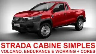 NOVA FIAT STRADA CABINE SIMPLES - VOLCANO, ENDURANCE E WORKING + CORES