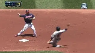 MIN@CLE: Chisenhall starts the 5-4-3 double play