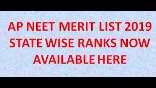 AP NEET MERIT LIST 2019 | MANABADI AP NEET MERIT LIST 2019