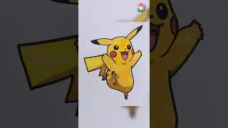 Draw PIKACHU easy! Step by Step! DRAWING Tutorial for kids!
