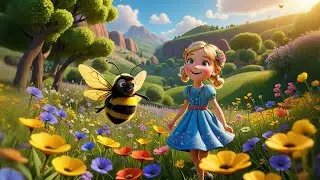 Seven Bumblebees Buzz in a Circle | Counting & Nature Song | Nursery Rhymes & Preschool Learning