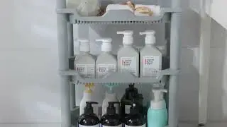 Qualiware 4 Tier Shower Caddy Organizer Plastic Shower Rack Stand  Bathroom Storage Unit