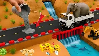 DIY Mini Truck Builds Strong Cement Bridge | Creative Engineering Construction Project