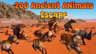 200 Animals Escape Race in Planet Zoo All Episodes, Included Lion, Elephant, Giraffe Live Stream #45