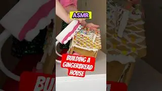 ASMR BUILDING A GINGERBREAD HOUSE *Satisfying #braces #asmr #foodasmr