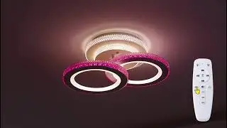 Lustra 4 cercuri RGB cu Telecomanda Wifi