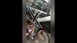 Santro body Stickering/Wrap/Designs on car Modification/Customization/Car Decals/DIY/CarGraphics