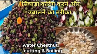 सिंघाड़ा कटिंग करके उबालने का तरीका| How to cut & boil water chestnut/Singhada Cutting & boiling#yt