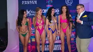 Models Brianan Brelina Athena Shereen interviewed at House of Paradise at Miami Art Week