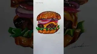 One Million Special Drawing of Cake and Burger. #shorts