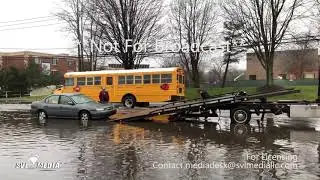 Commack, New York - Cars Stranded in Torrential Downpours - December 21st, 2018