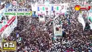 Ys Jagan Padayatra Drone Visuals At Anakapalle - Watch Exclusive