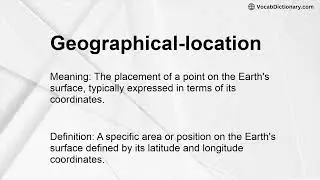 Geographical-location Meaning