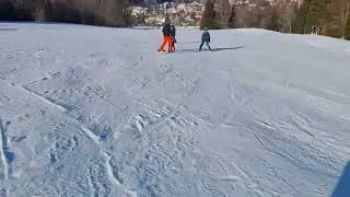Sjezdovka Samoty na Železné Rudě na Šumavě 