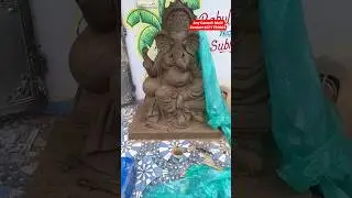 Ganesh idol making 2025 #storts #Ganesh #trending #babulidolworkshop