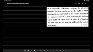 Wave optics-diffraction-In a single-slit diffraction pattern, the distance between the first minimum