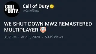 GOODBYE MW2 REMASTERED MULTIPLAYER.. 💔
