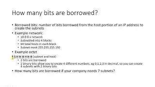 8 Number of Bits Borrowed