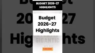 Union Budget 2026-27 Highlights in Hindi | बजट 2026 के 20 महत्वपूर्ण प्रश्न #budget2026  @gkgigantic