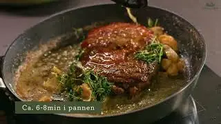 Stekt entrec&ocirc;te med kryddersm&oslash;r