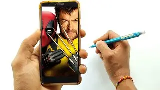 Deadpool & Wolverine drawing,  Step by step,  Outline Tutorial 