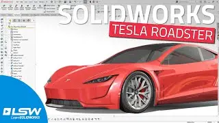 Modeling an INCREDIBLE Tesla Roadster in SOLIDWORKS! 🤯 (Link to full course in description)