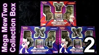 Открытие коробки Mega MewTwo X Collection 2
