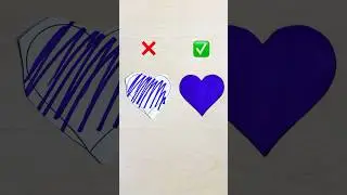 Perfect Red Heart Cut! 💜 From Messy to Neat  #artandcraft #shorts #satisfying #VibrantVisions
