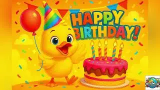 Duckling&rsquo;s Happy Birthday Song :🎂  | Fun Kids Cartoon | @rivviworld  Nursery Rhymes - Kids Songs🐣🎶