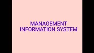 Management information system.... Concept and definition./MALAYALAM /CALICUT UNIVERSITY