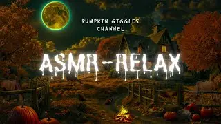 Halloween Farm Ambience 🎃 | Haunted Farm with Fire Sounds & Gentle ASMR