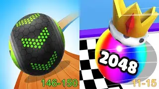 Going Balls VS Ball Merge 2048 Android iOS Gameplay (Level 146-150)