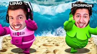 LIPÃO e SKORPION fugindo de uma TSUNAMI GIGANTE!