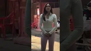 Arey baap re...Sharvari Wagh ne shooting set mein itni tight pant mein kya kar rahi hai? #shorts