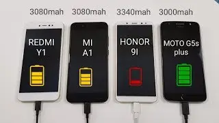 Redmi Y1 vs Mi A1 vs Honor 9i vs Moto G5s Plus BATTERY CHARGING TEST | 0% TO 100%
