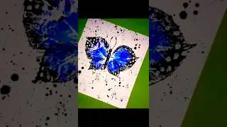 Magical Butterfly with Real Leaves! 🍃🦋 | DIY Nature Art #LeafArt #ButterflyDIY #CreativeShorts #Art