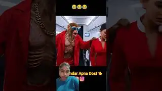 Flight Mein bandar ka lafra - Motku bhai aya Funny Monkey Video#short #comedy #viralvideo
