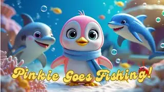 Learn Animal Names & Nature Words | Pinkie Goes Fishing | Fun English Song for Kids .