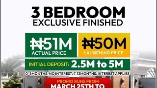 Massive 3Bedroom bungalow for sale in bluestone shelter prime Estate in mowe Town