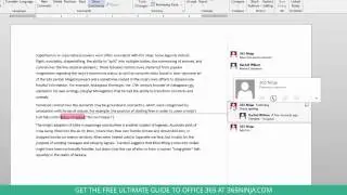 Add, reply to, and complete comments in Word 2013