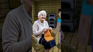 Granny Uses A Dispenser  #absurdhumor #minecraft