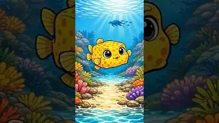 Funny Yellow Boxfish Dancing Underwater #thezoorhythm#underwater #oceanvibes #animation #boxfish