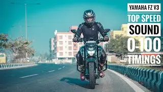 Yamaha FZ V3 Top Speed | Sound | 0-100 timings | RWR
