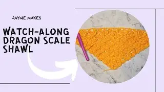 Time Lapse - Crocheting a Dragon Scale Crocodile Stitch Shawl - No talking (after intro)