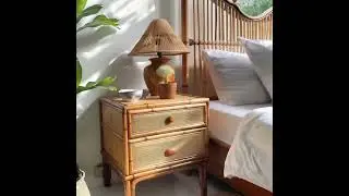 Hand-woven bedside table - A warm encounter with Southeast Asian charm