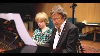 Sam en Laurens van Rooyen in Wisseloord Studio Hilversum tijdens de opname van de CD 'Hello There