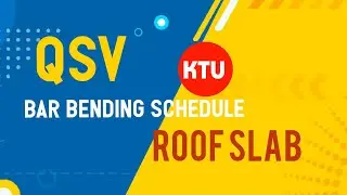 BAR BENDING SCHEDULE : ROOF SLAB