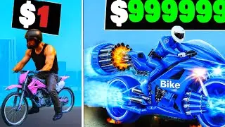 $1 to $1,000,000,000 BIKE in GTA 5! 💰 | Shinchan & Chop