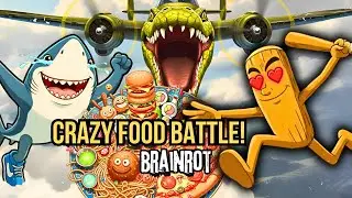 BRAINROT! CRAZY Food Battle! Tralaleo vs Tun Sahur & Crocodilo - BURGER, SUSHI & PIZZA!