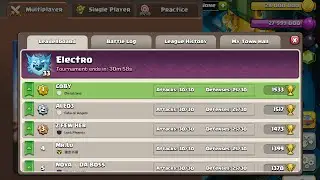 Got 1st Place in Electro 33 Tournament Again (Day 2 Live Legend Attacks)